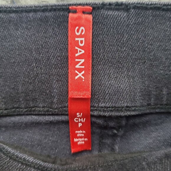 Spanx Jeans Womens Small Black Stretch Skinny Shapewear Denim - Picture 2 of 11